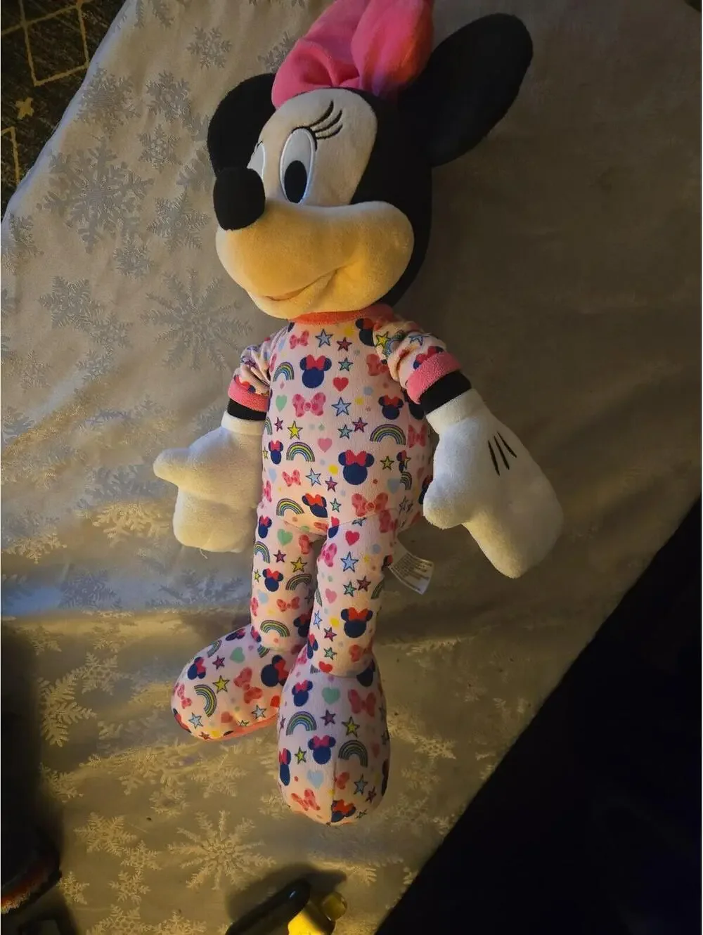 Disney Minnie Mouse Pajama Plush - Pink Rainbow Print